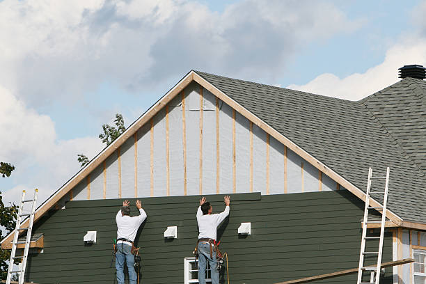 Professional Emergency Siding Repair technician working in Wilson's Mills, NC